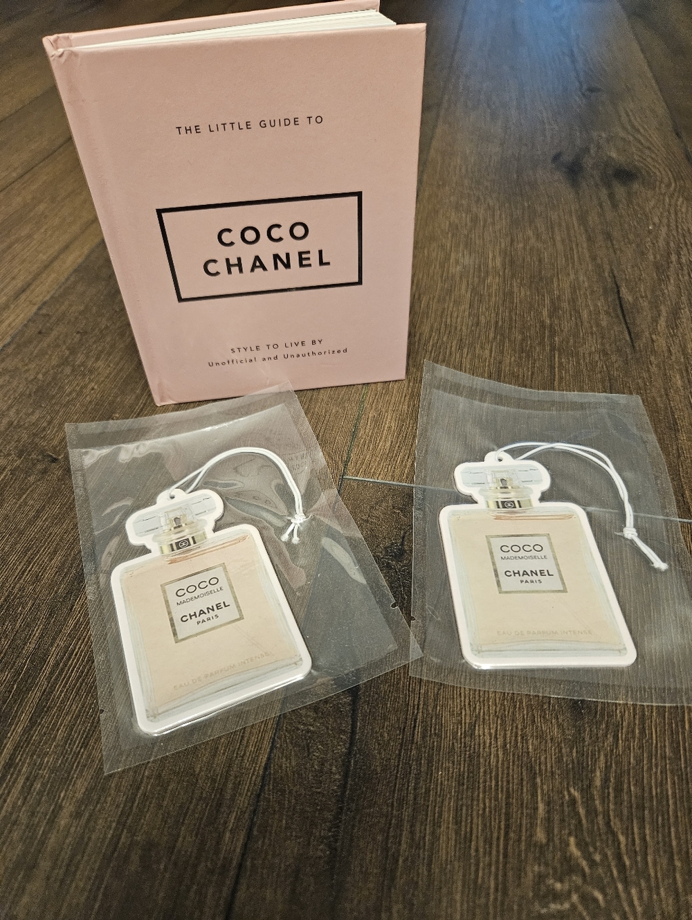 Coco Chanel Style To Live By Book & 2 Coco Mademoiselle Hanging Air Freshies